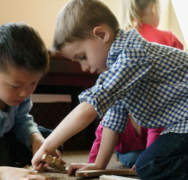 kids playing at the dentist